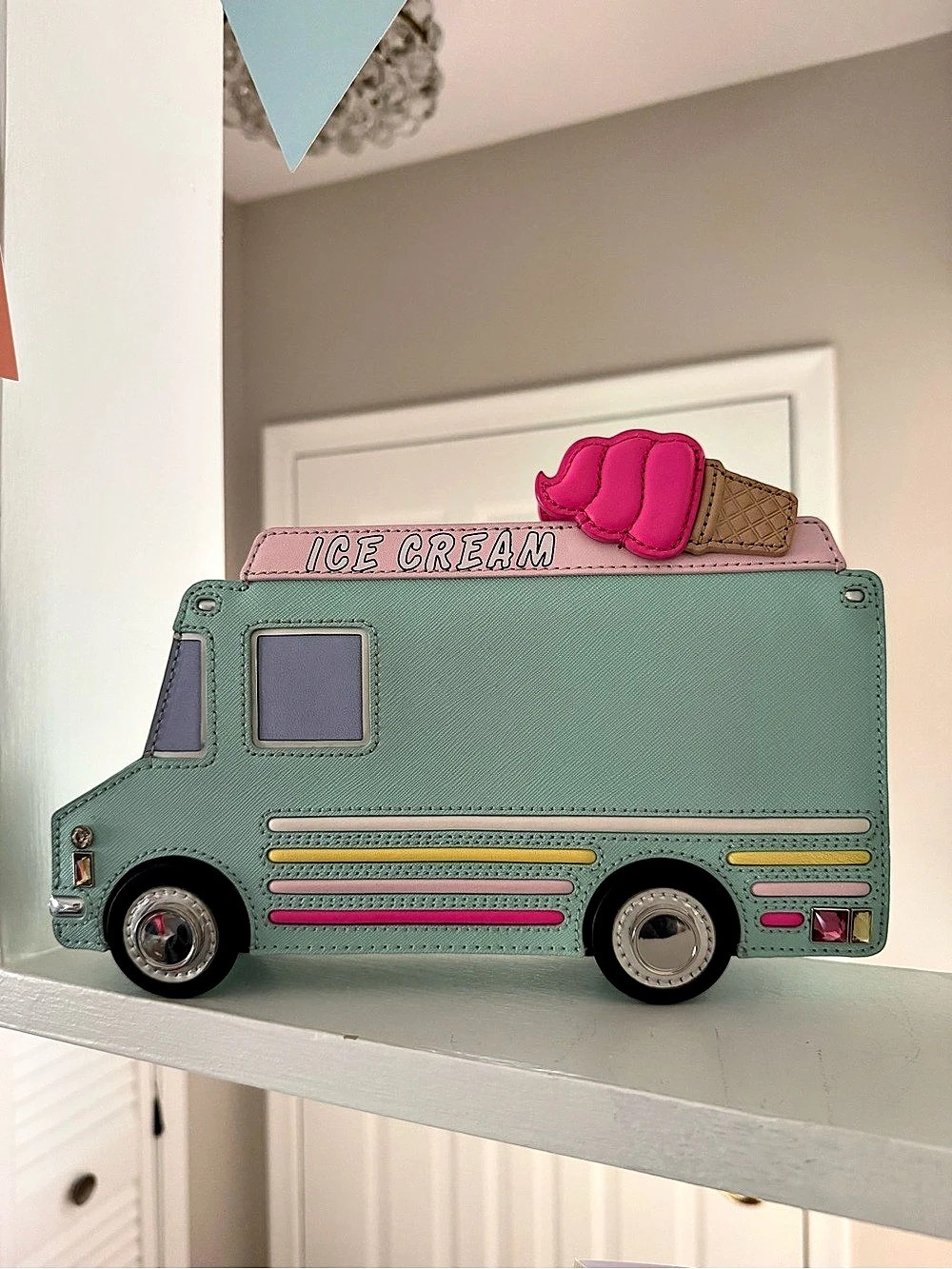 kate spade new york Flavor of the Month Ice Cream Truck Crossbody Green & Pink - Picture 2 of 10